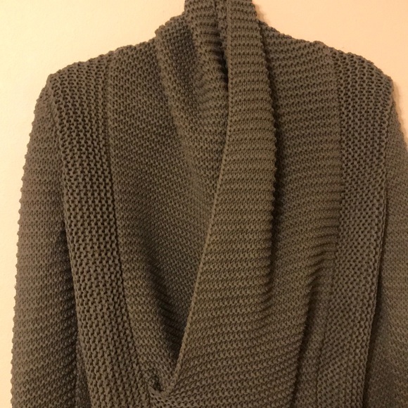 AE Olive Knit Crossover Sweater - Picture 2 of 6